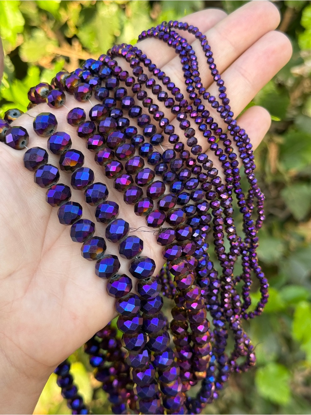 Bulk 12 Strands Glass Faceted Rondelle Beads